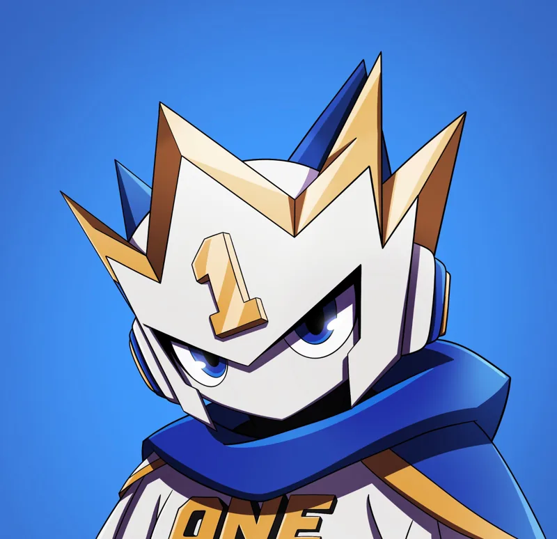 $ONE crowned mascot portrait