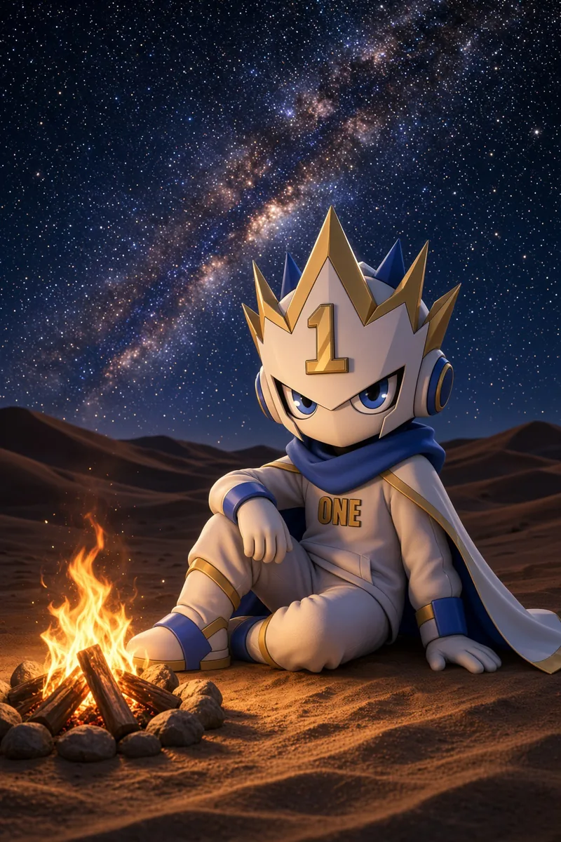 $ONE by a campfire under the stars