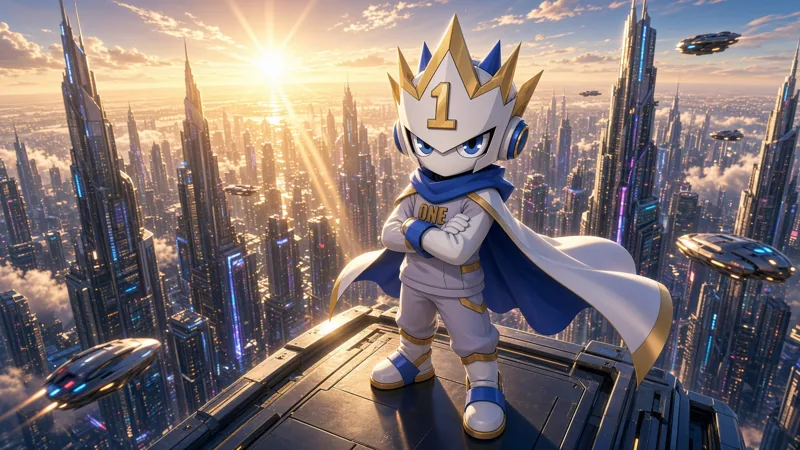 $ONE overlooking a futuristic city